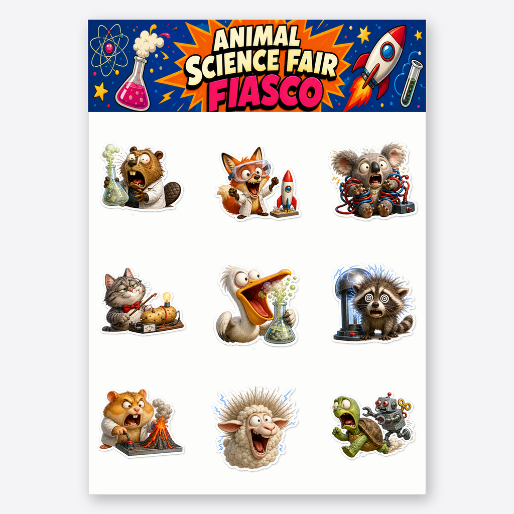 Animal Science Fair Fiasco Sticker Pack