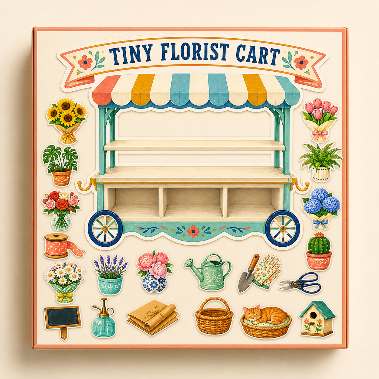 Tiny Florist Cart Sticker Pack