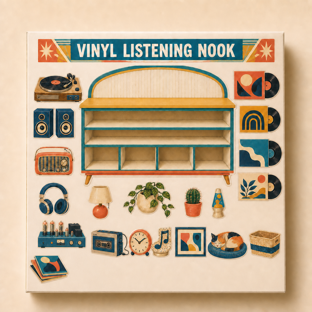 Vinyl Listening Book Sticker Pack