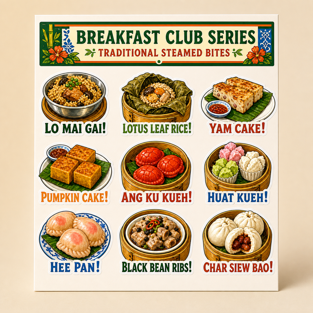 Traditional Steamed Bites Breakfast Club Sticker Pack