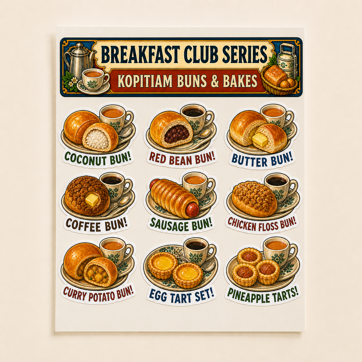 Singapore Breakfast Sticker Pack
