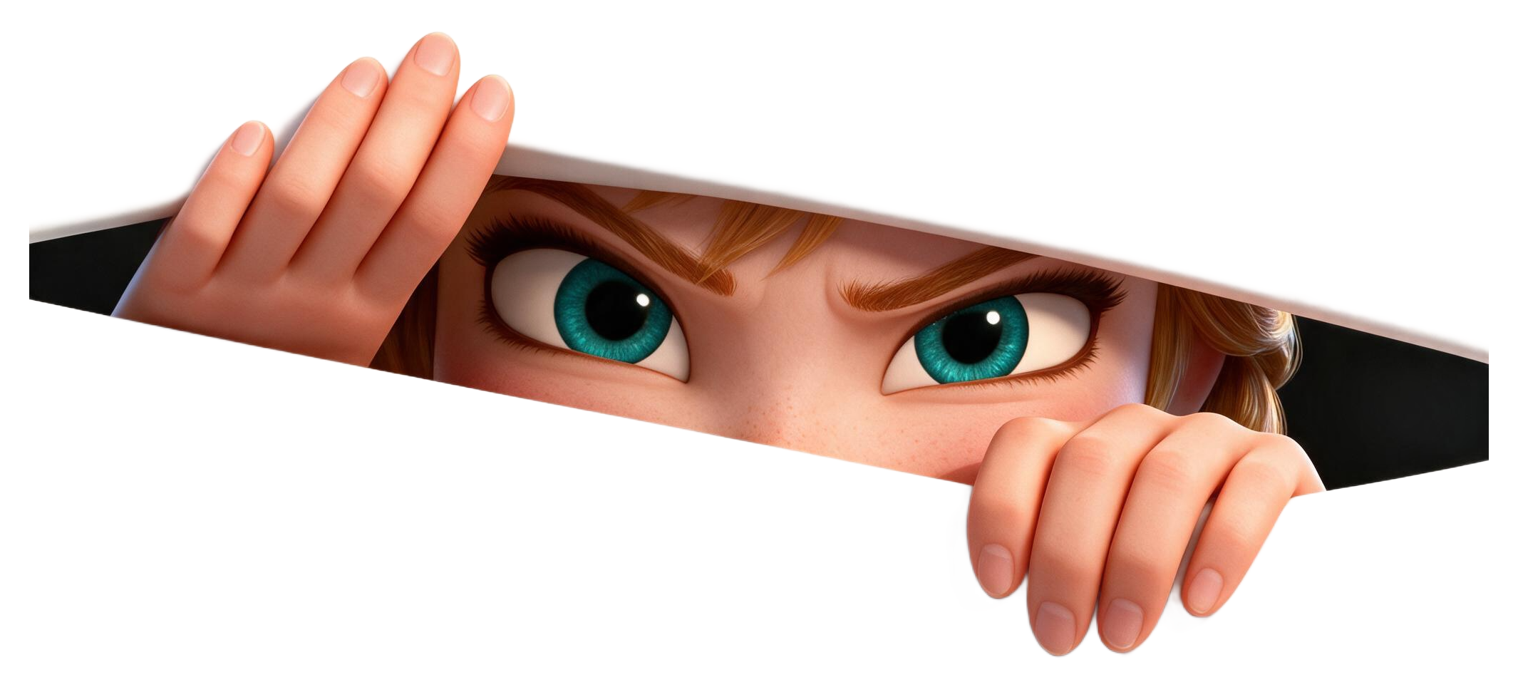 Anna Peeking Sticker