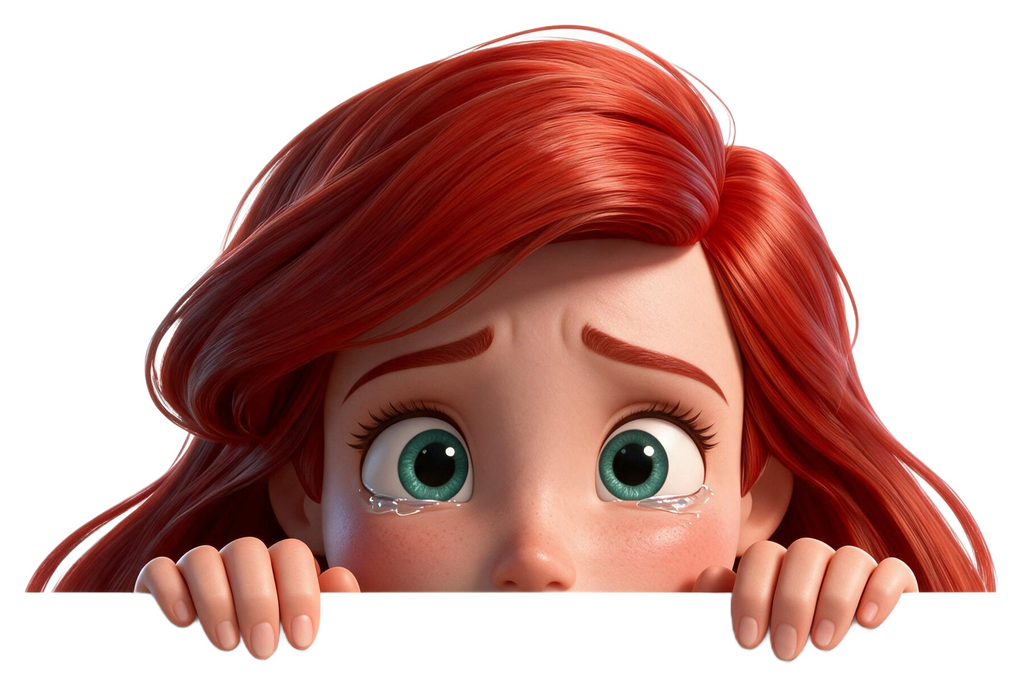 Ariel Peeking Sticker