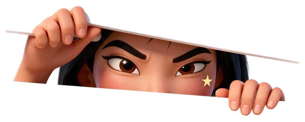 Mulan Peeking Sticker