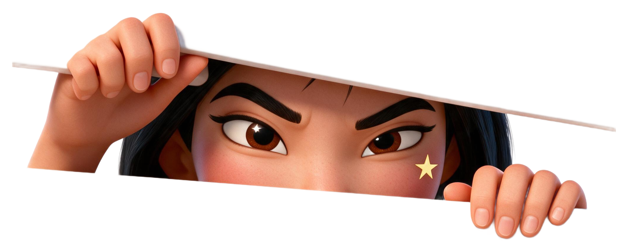Mulan Peeking Sticker