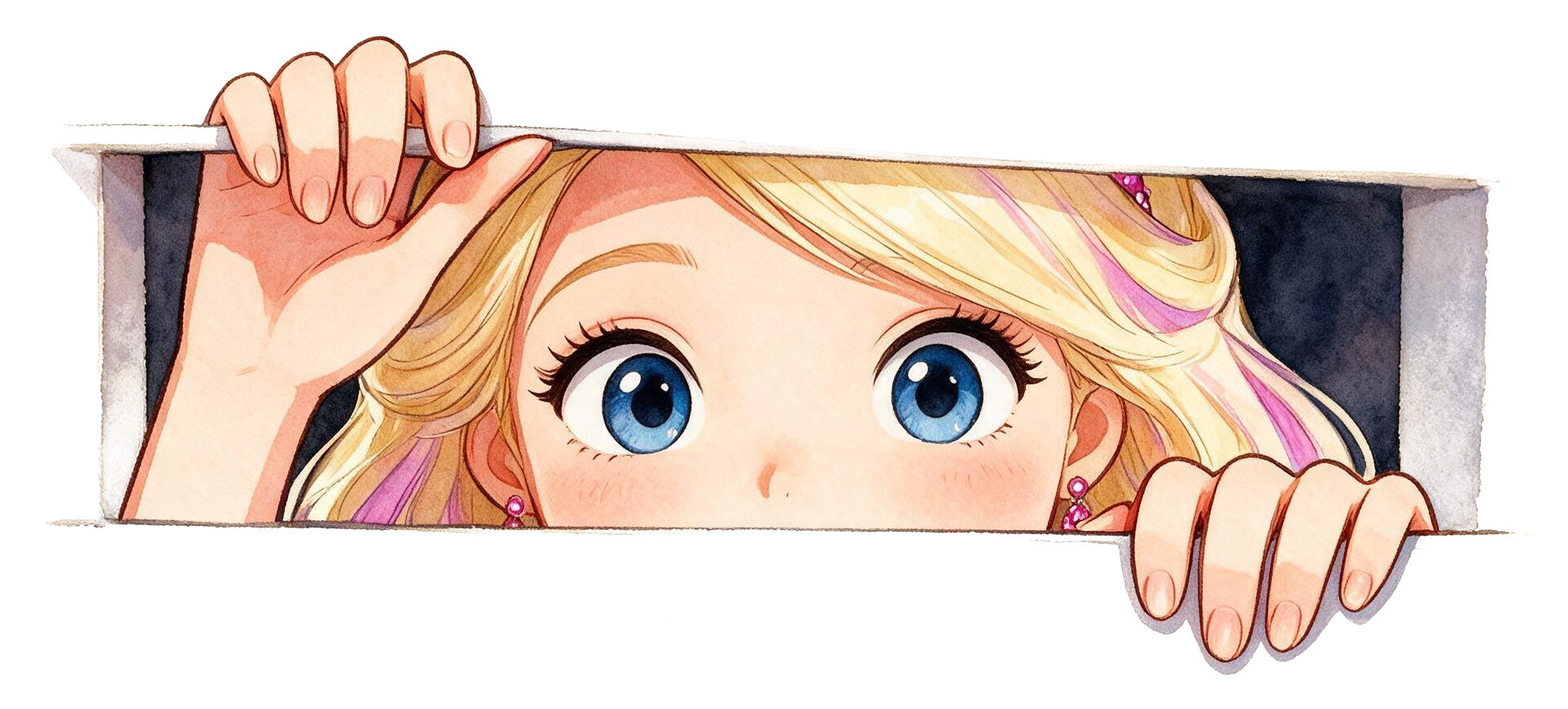 Barbie Peeking Sticker