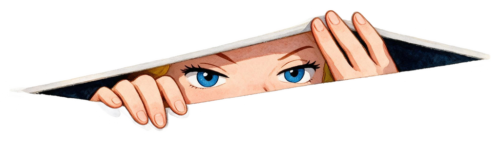 Alice Peeking Sticker