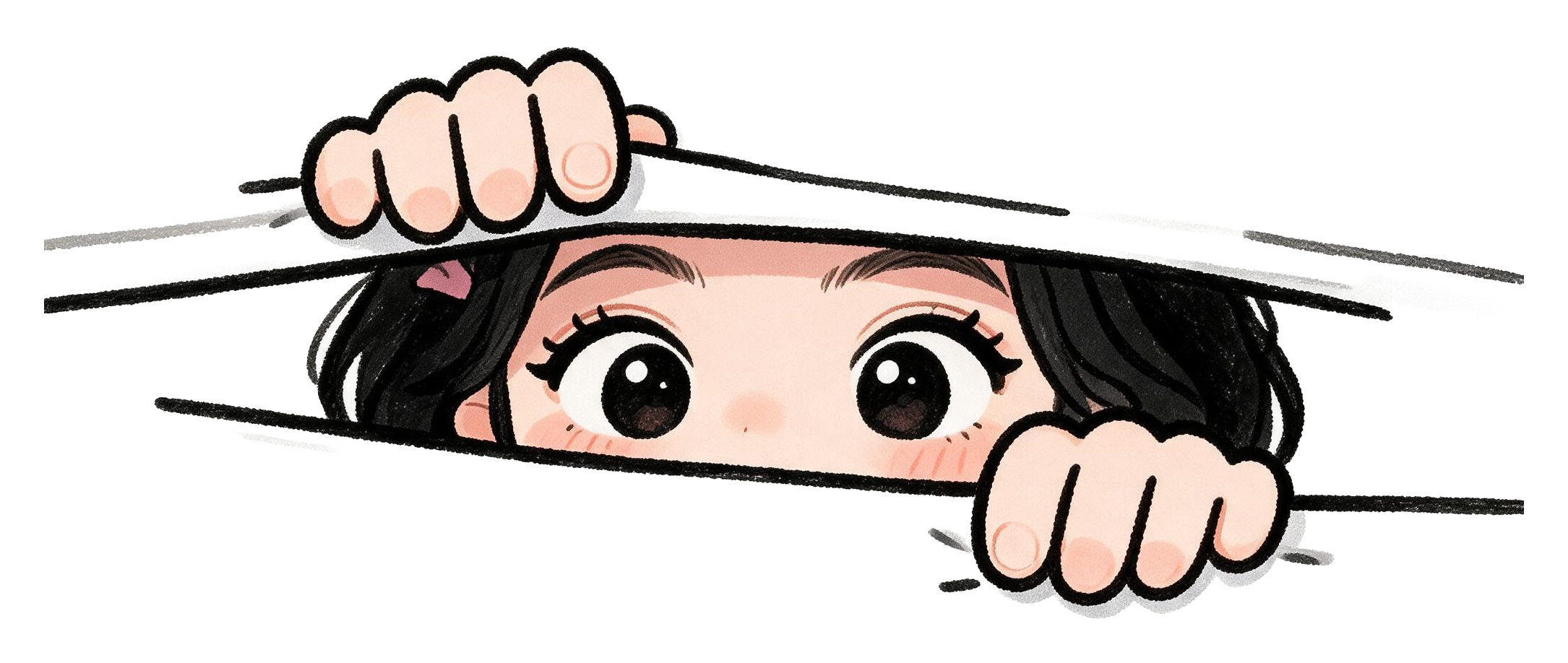 Kim Peeking Sticker