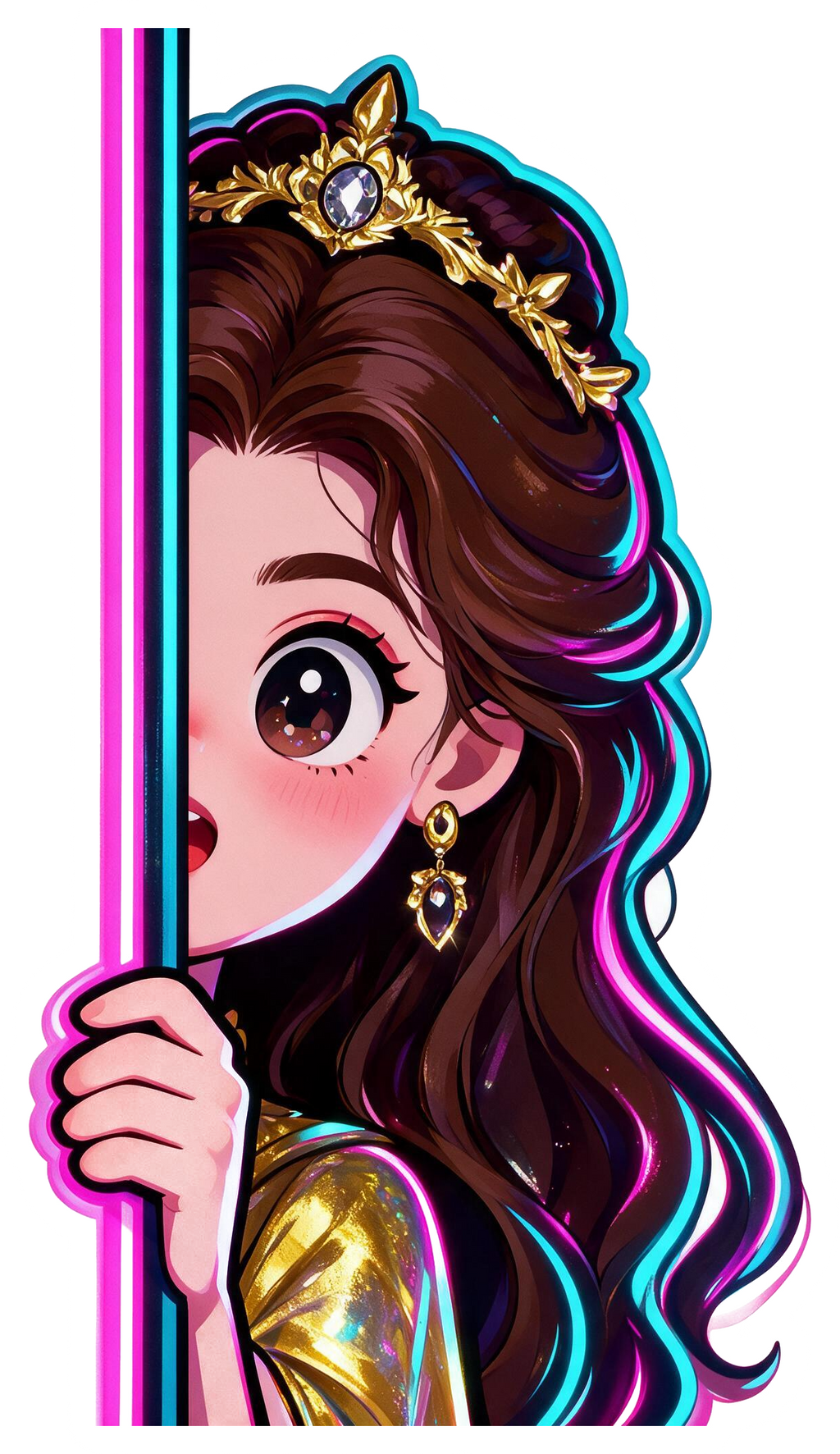 Belle Peeking Sticker