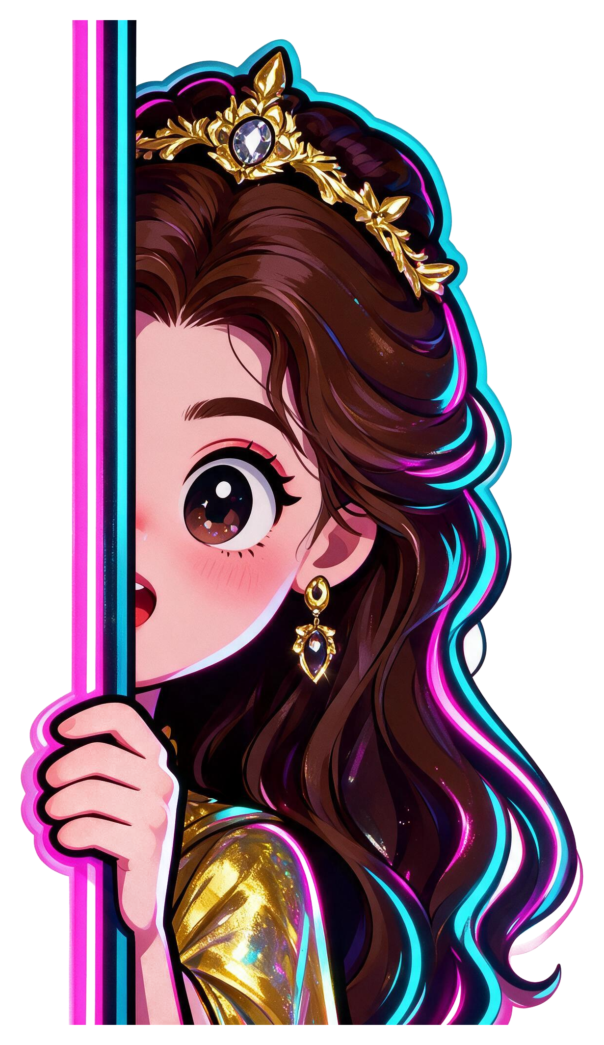 Belle Peeking Sticker