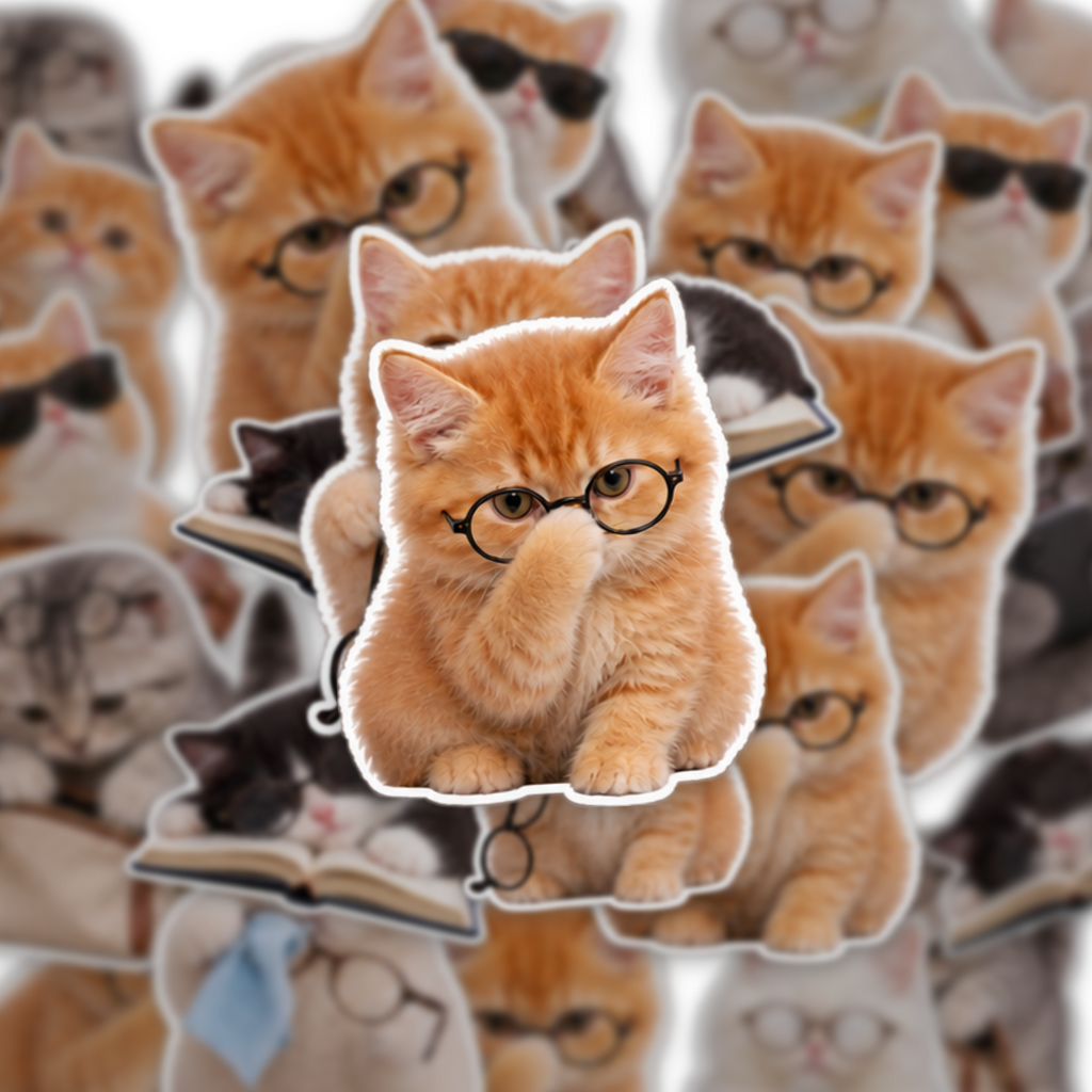 Glasses Cat Daily Life