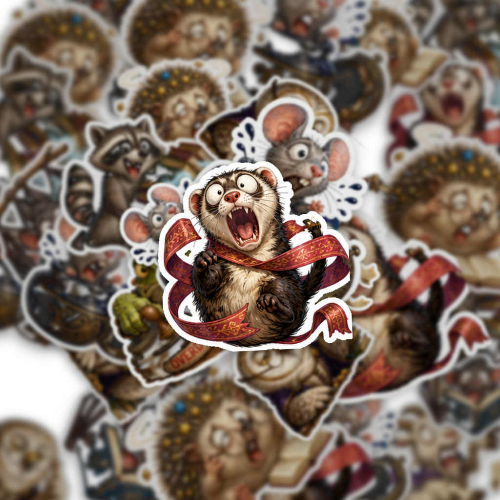 Haunted Library Animals Sticker Pack