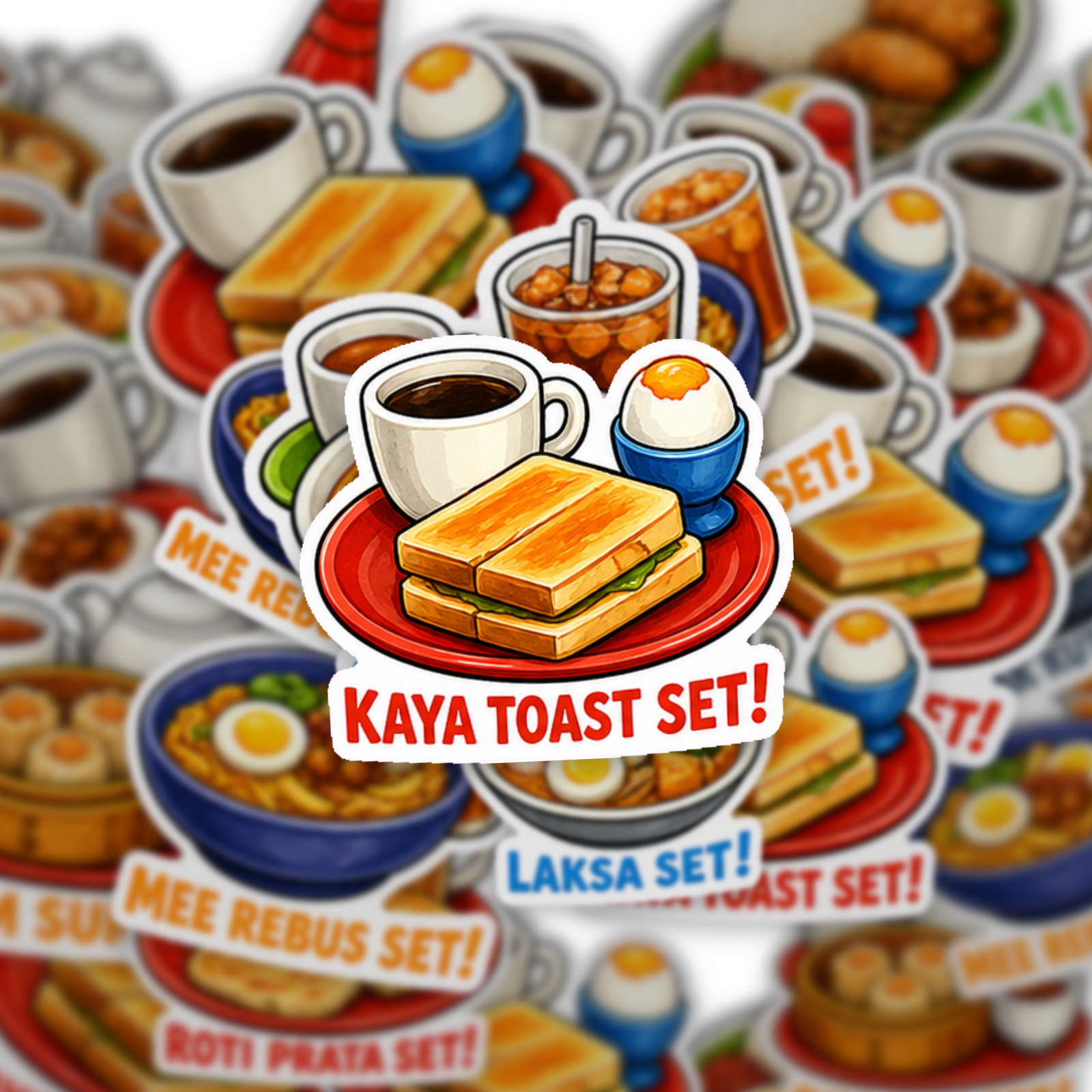 Singapore Breakfast & Hawker Food Sticker Pack