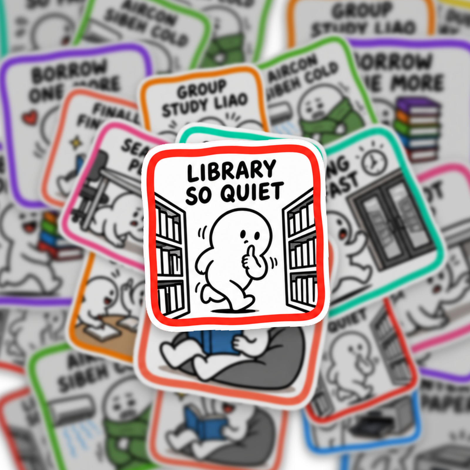 Chaotic Library Campus Stickers