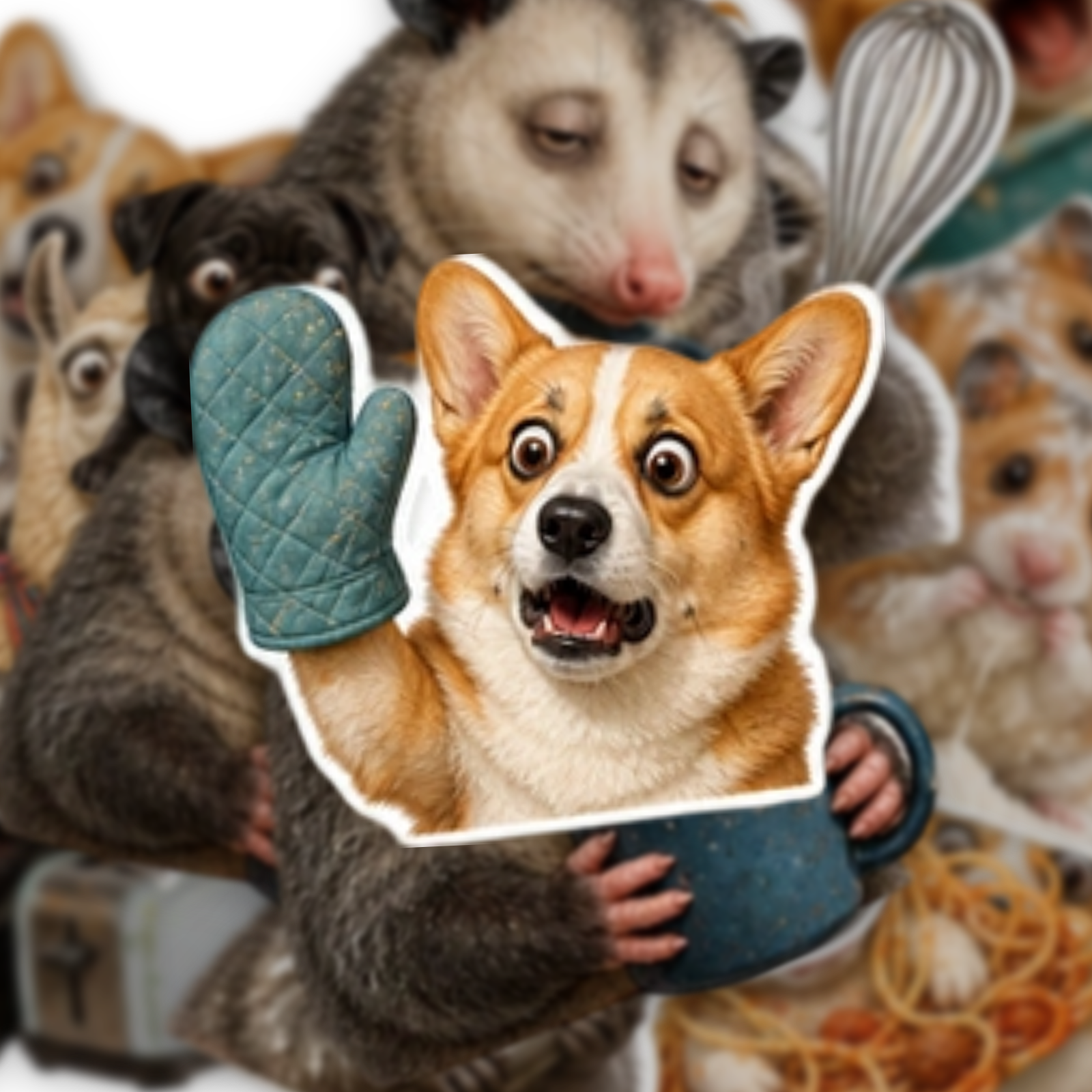 Animal Meme Waterproof Sticker Pack