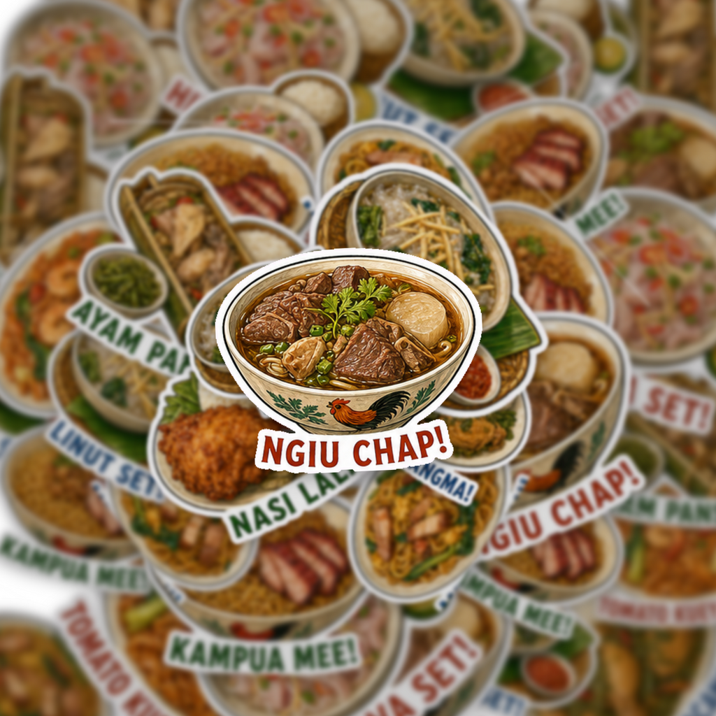 SG Borneo Morning Breakfast Stickers