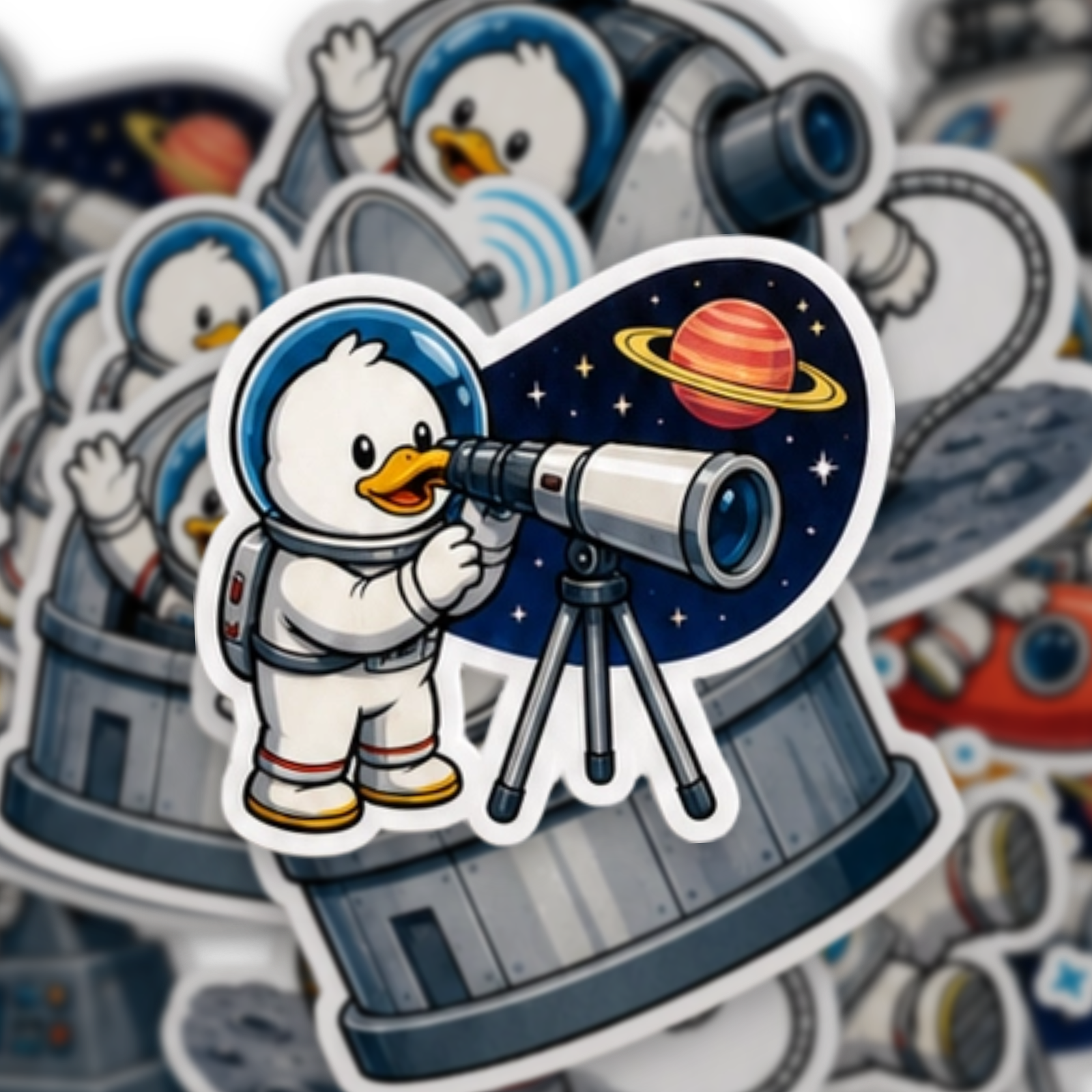 Funny Duck Waterproof Sticker Pack
