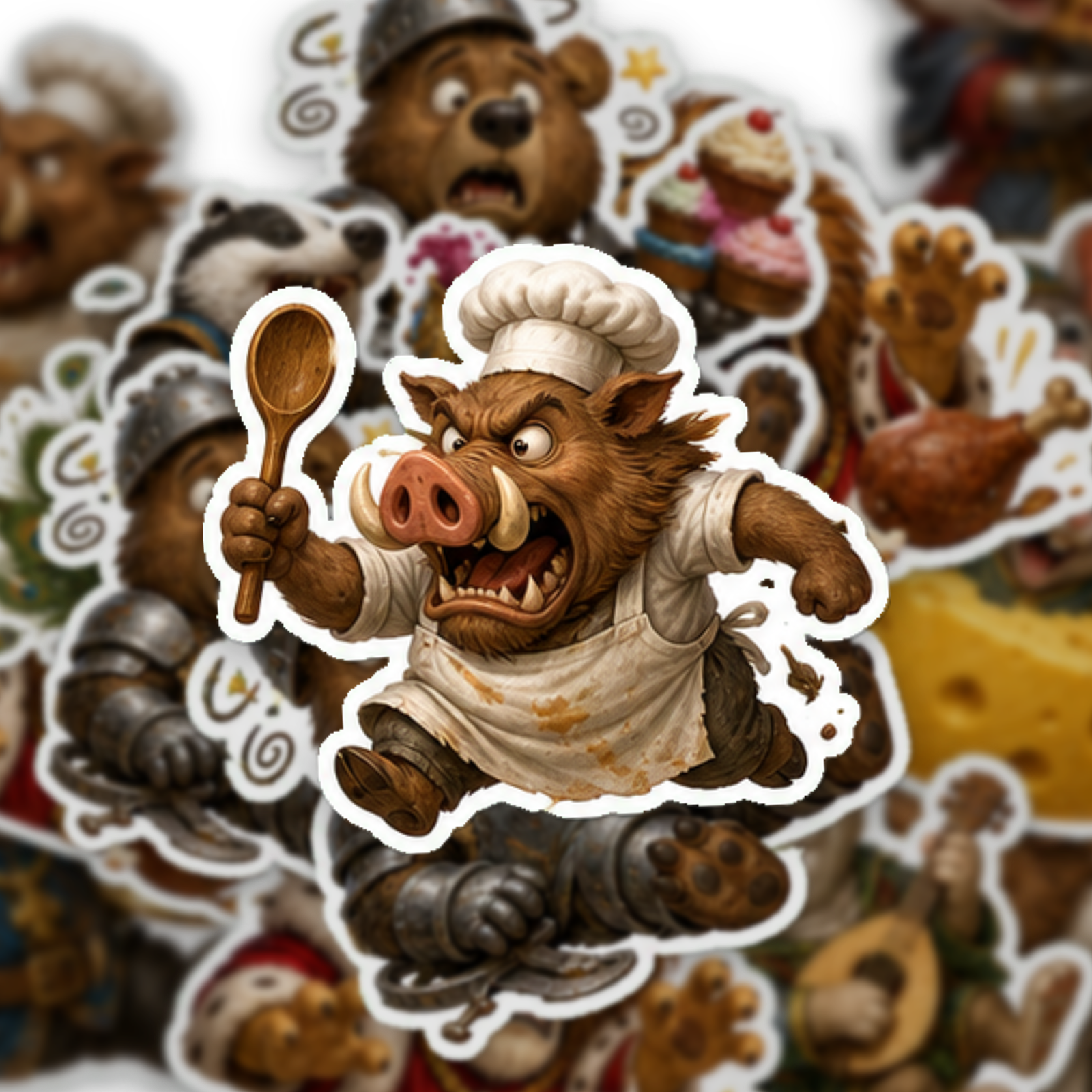 Medieval Animal Banquet Sticker Pack