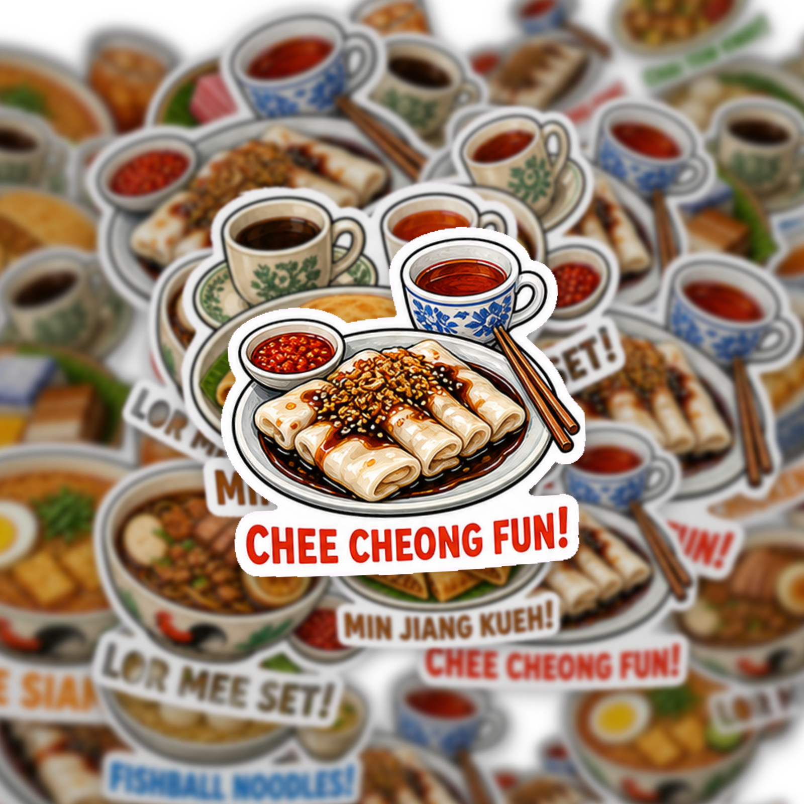 Singapore Breakfast & Hawker Food Sticker Pack