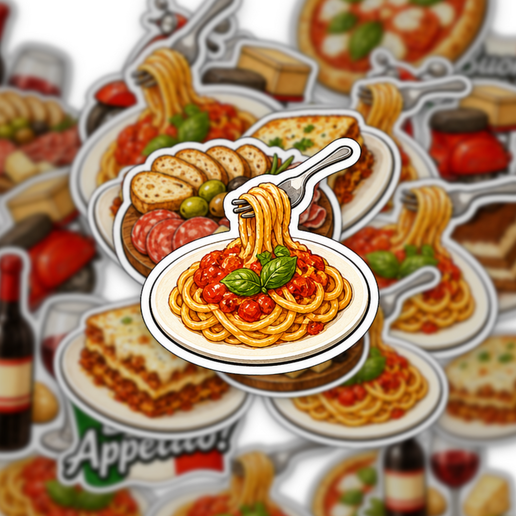 Italy Travel & Food Stickers Pack