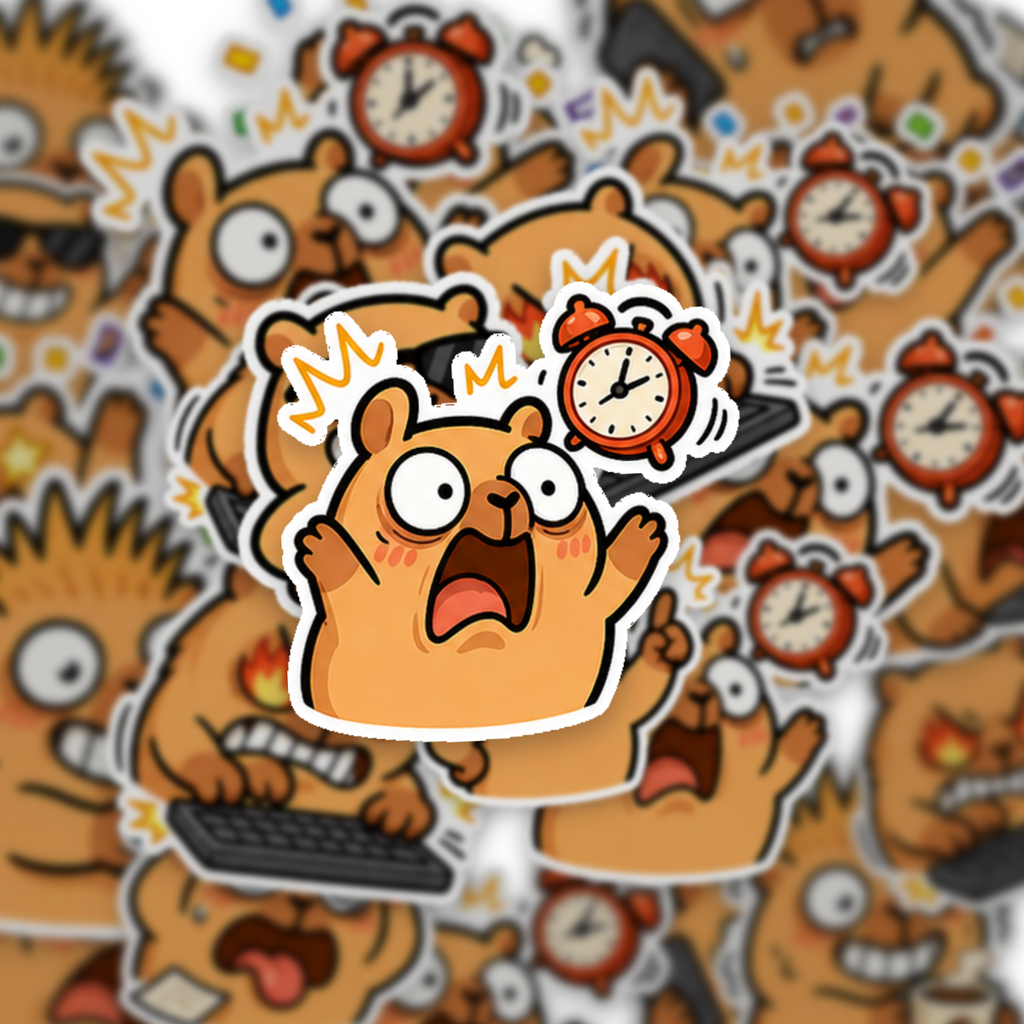 Cute Capybara Reaction Sticker Pack