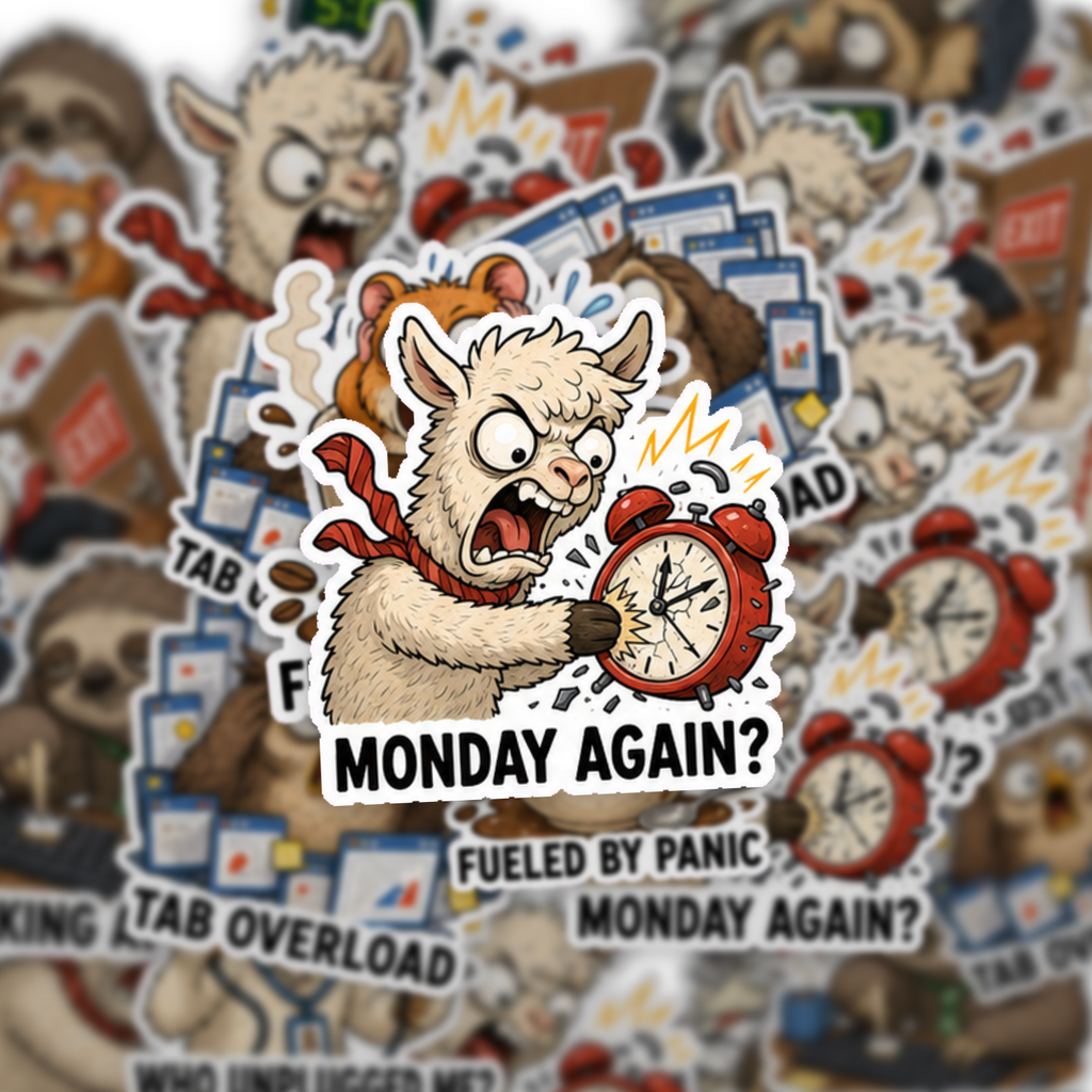 Office Animals & Workplace Chaos Sticker Pack