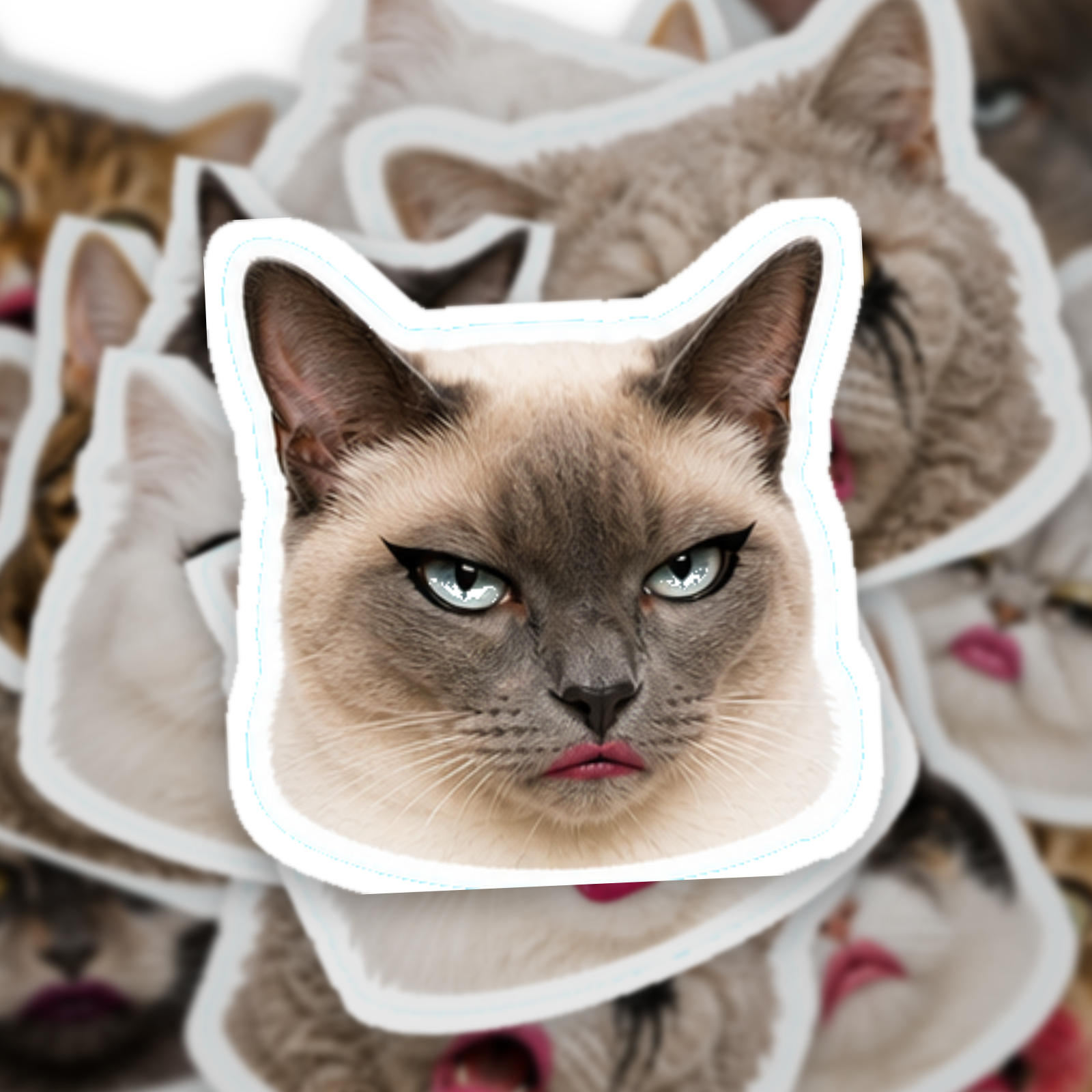 Exaggerated Cat Faces