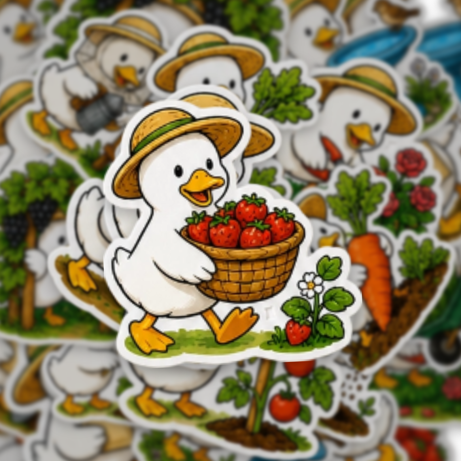 Funny Duck Waterproof Sticker Pack