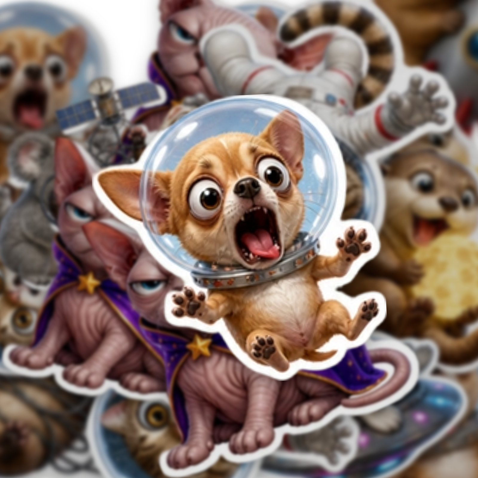Animal Meme Waterproof Sticker Pack