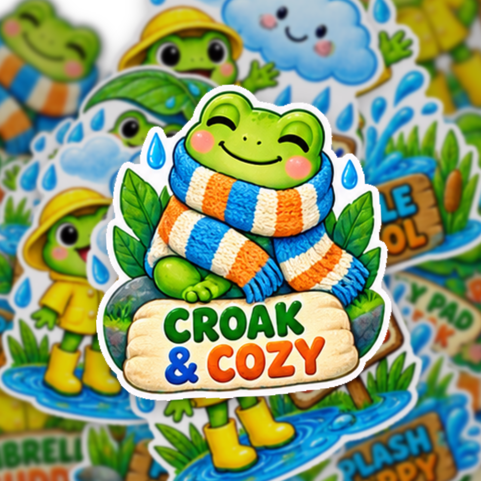 Rainy Day Frog Club Sticker Pack