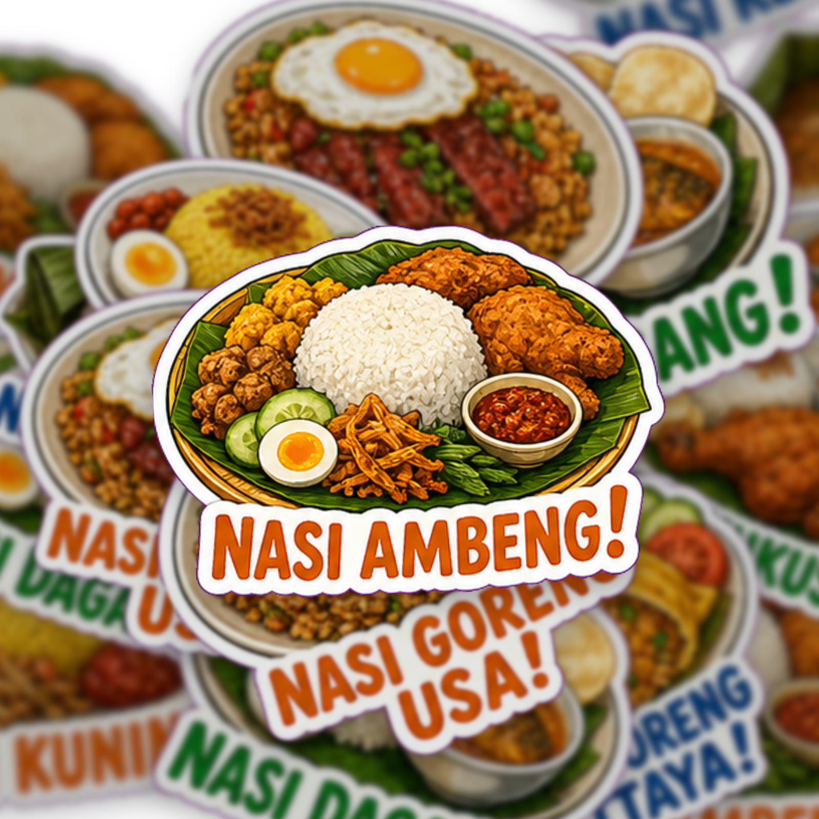Malay Rice Specials Breakfast Club Sticker Pack