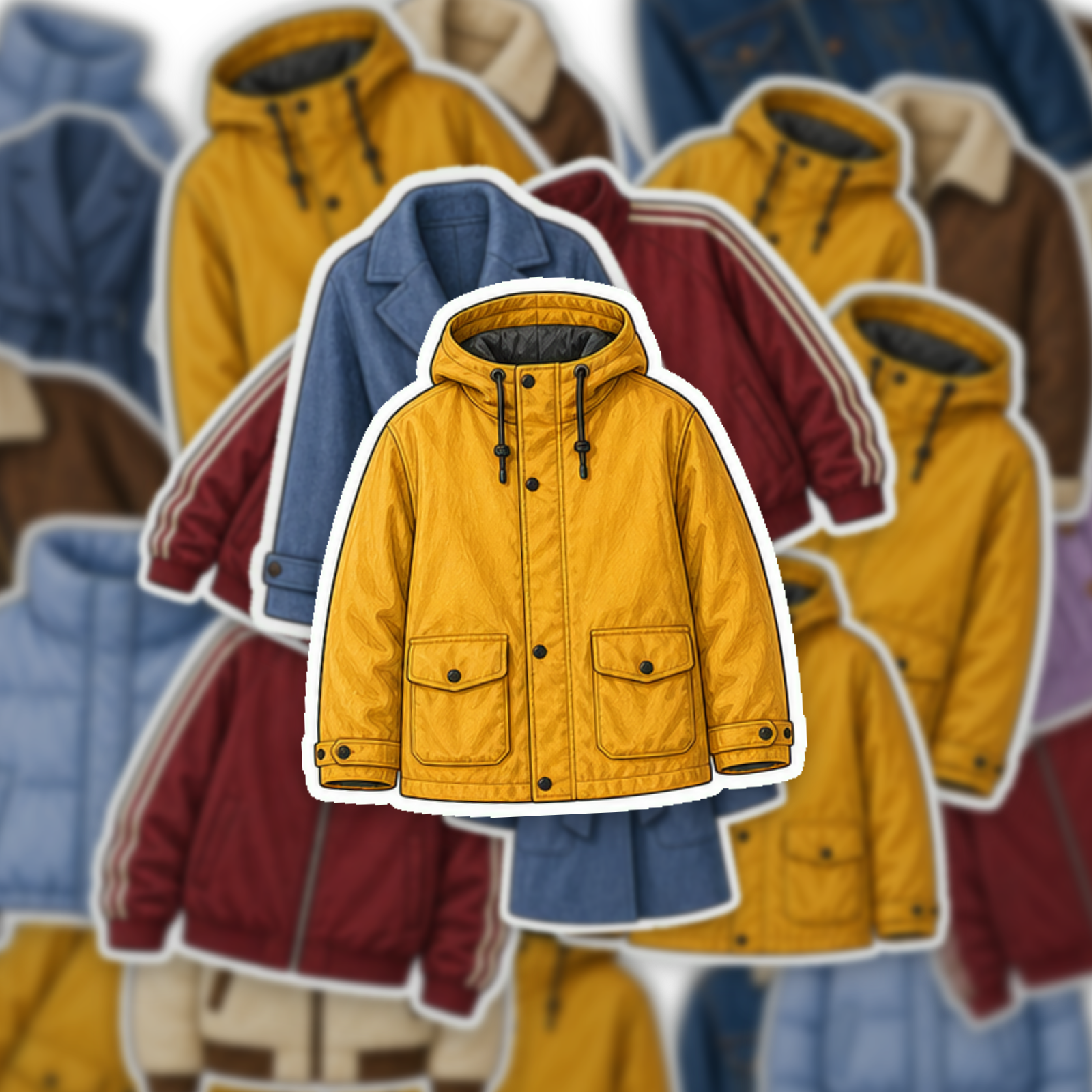 Cute Cozy Outfit Stickers Pack