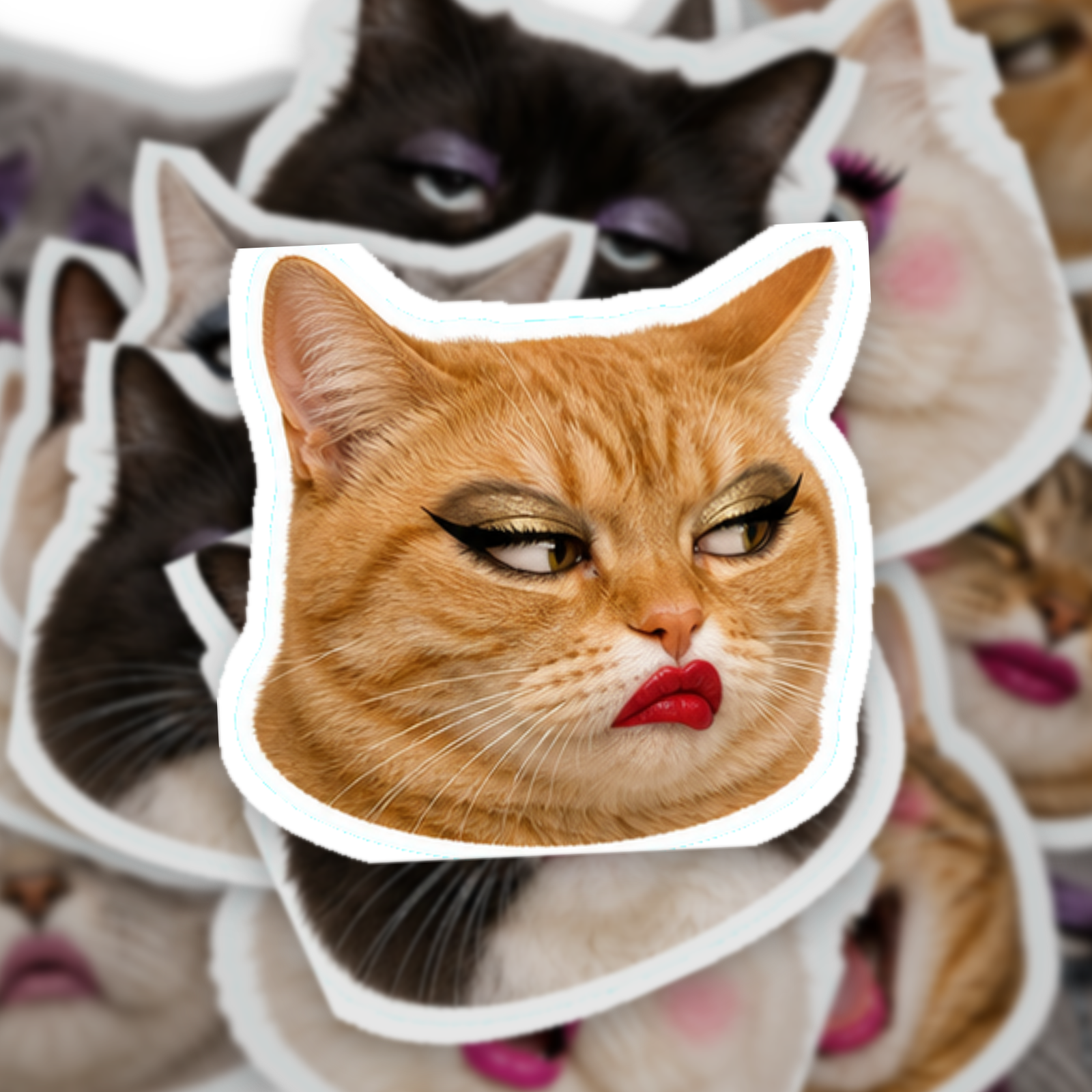 Exaggerated Cat Faces