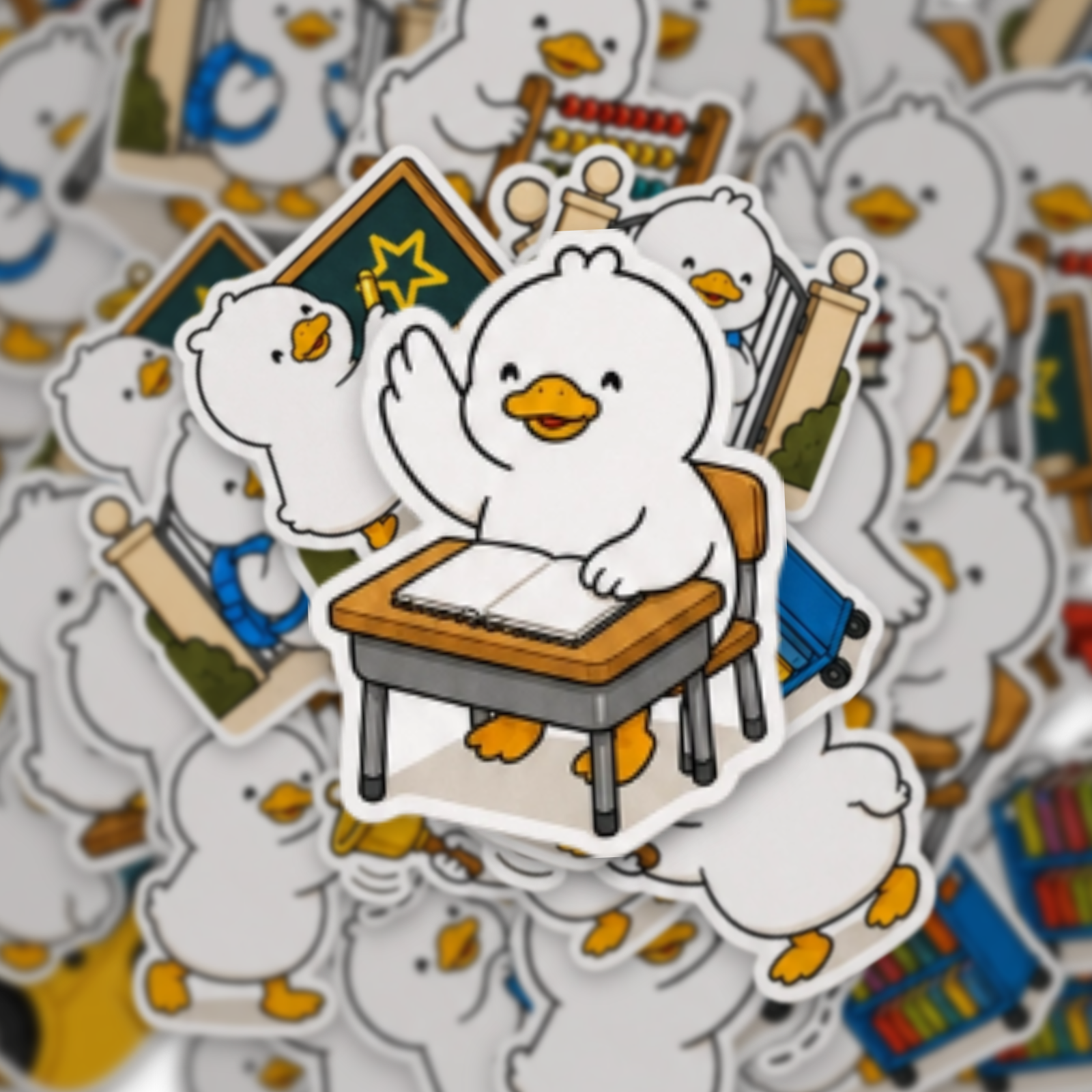 Playful Duck Waterproof Sticker Pack