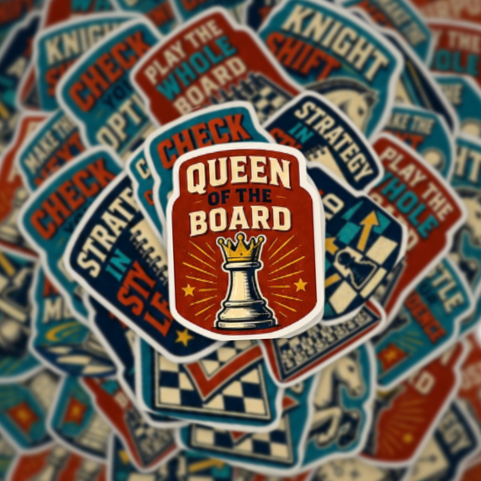 Chess Club Waterproof Sticker Pack