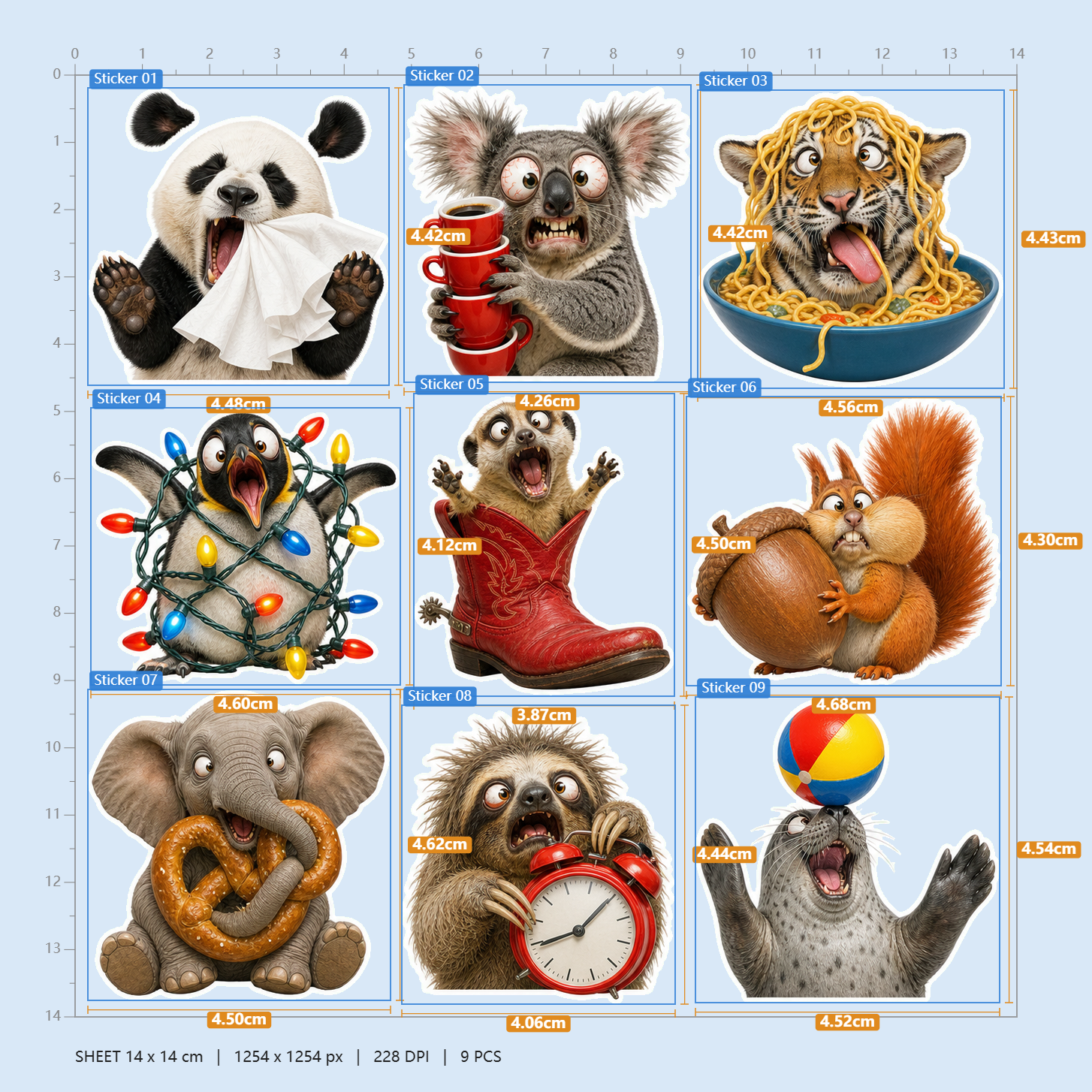 Funny Animal Chaos Sticker Pack