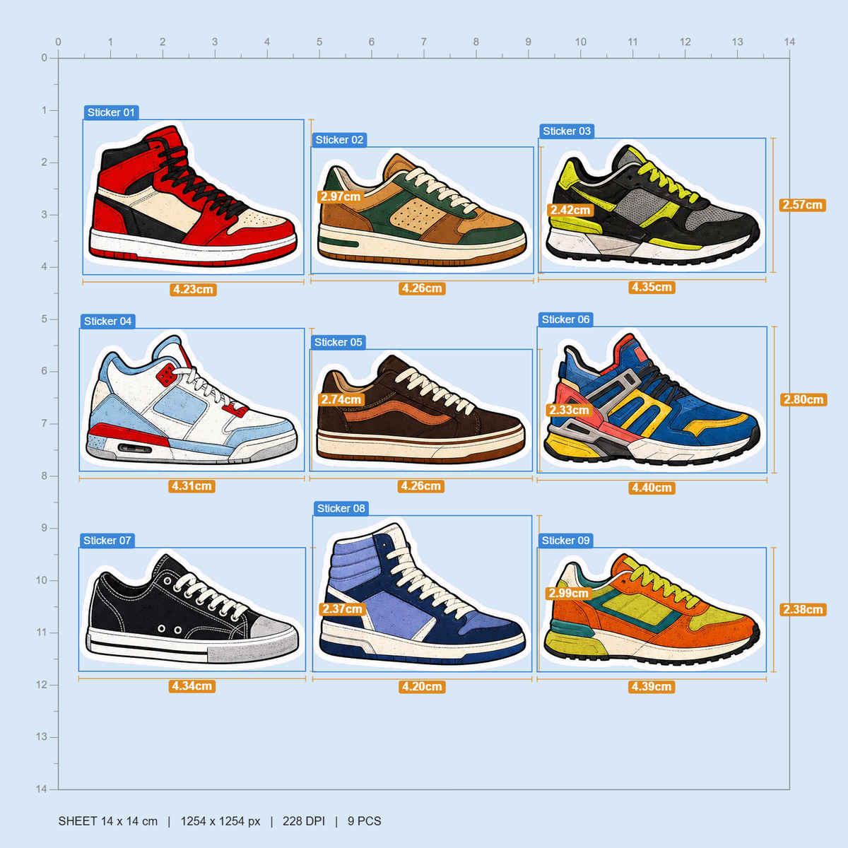 Sneaker Style Sticker Pack