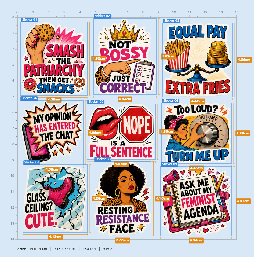 Feminist Empowerment & Sisterhood Sticker Pack