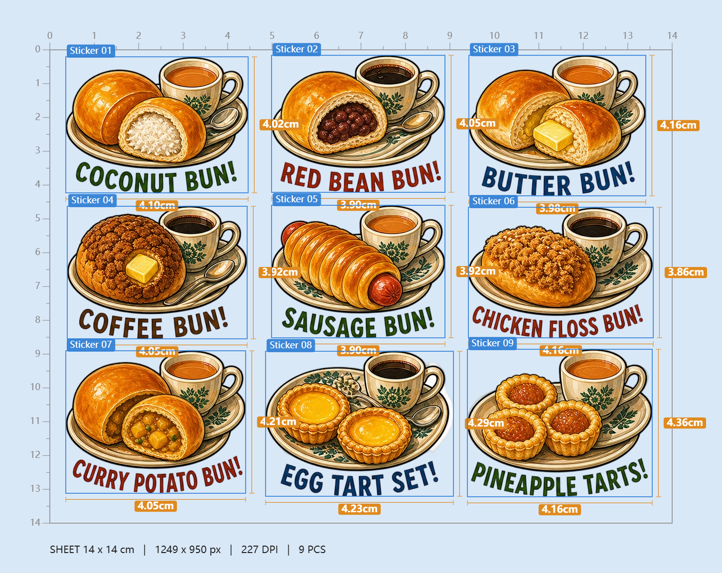 Singapore Breakfast Sticker Pack