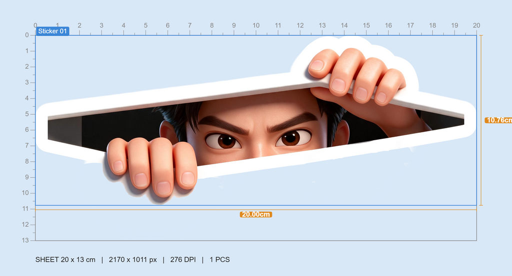 Wang Peeking Sticker