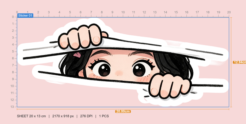 Kim Peeking Sticker