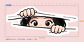 Kim Peeking Sticker
