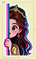 Belle Peeking Sticker