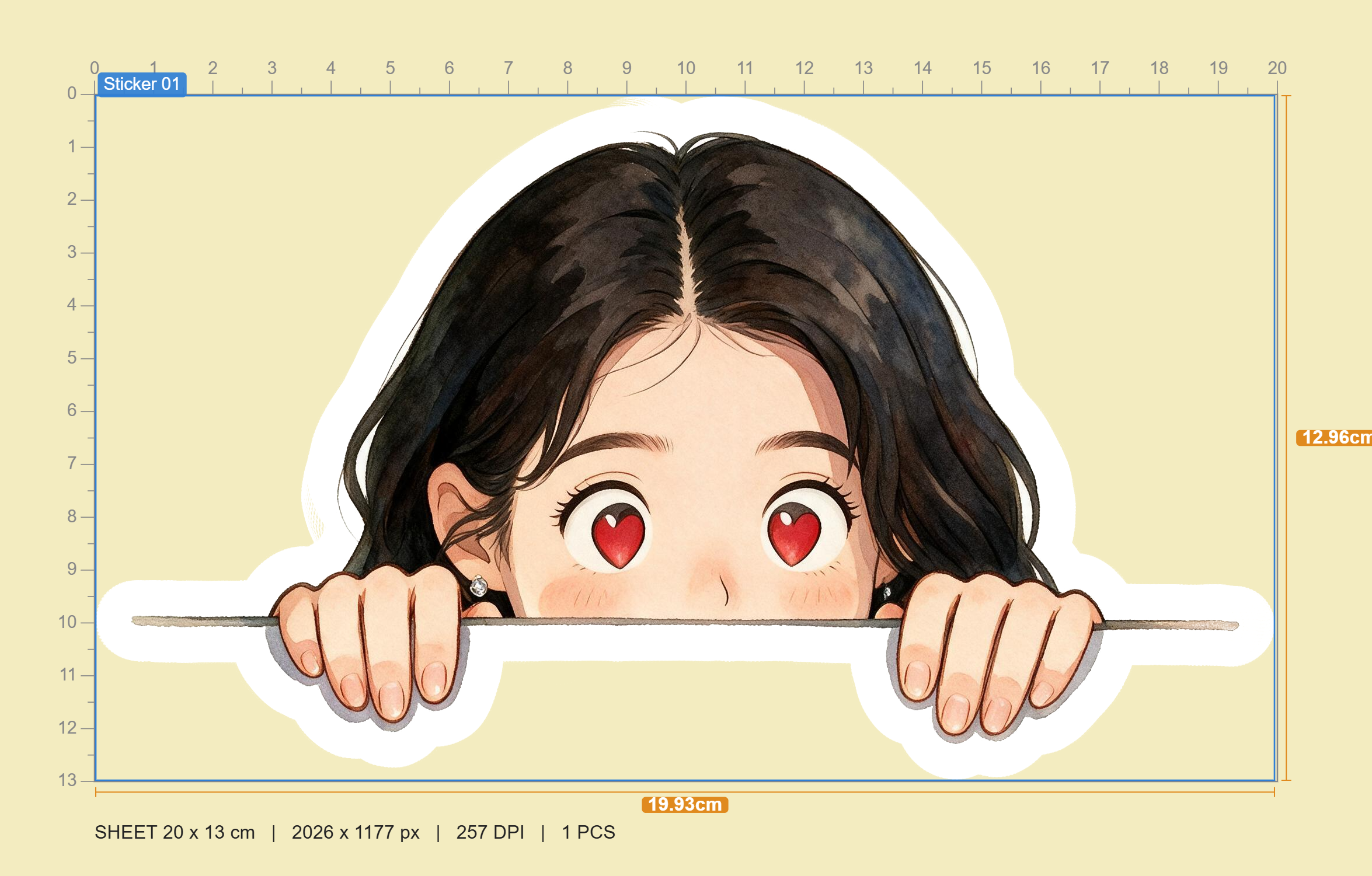 Lee Peeking Sticker