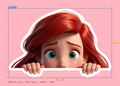 Ariel Peeking Sticker