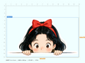 Snow White Peeking Sticker
