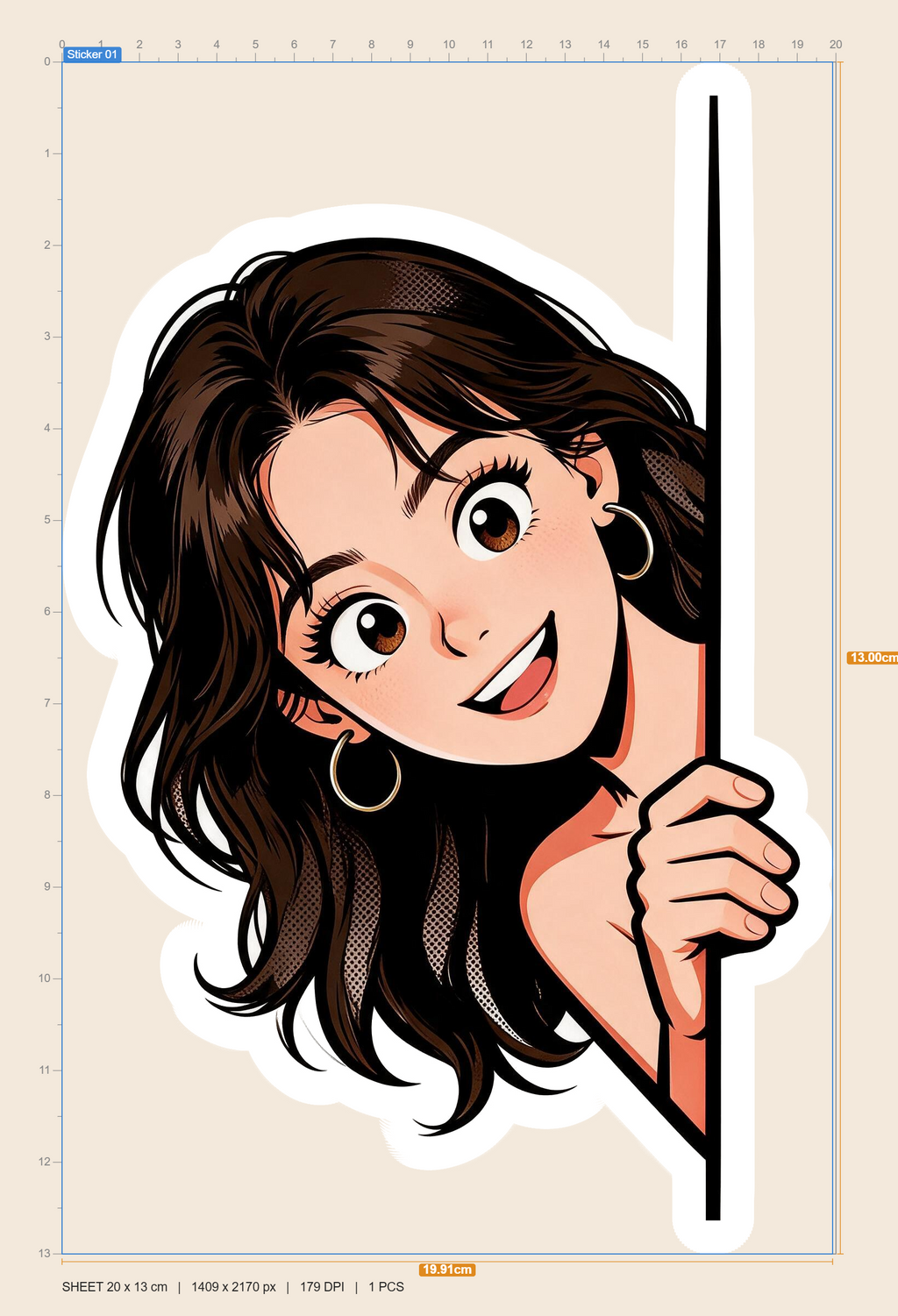 Xiao Di Peeking Sticker