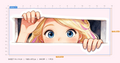 Barbie Peeking Sticker