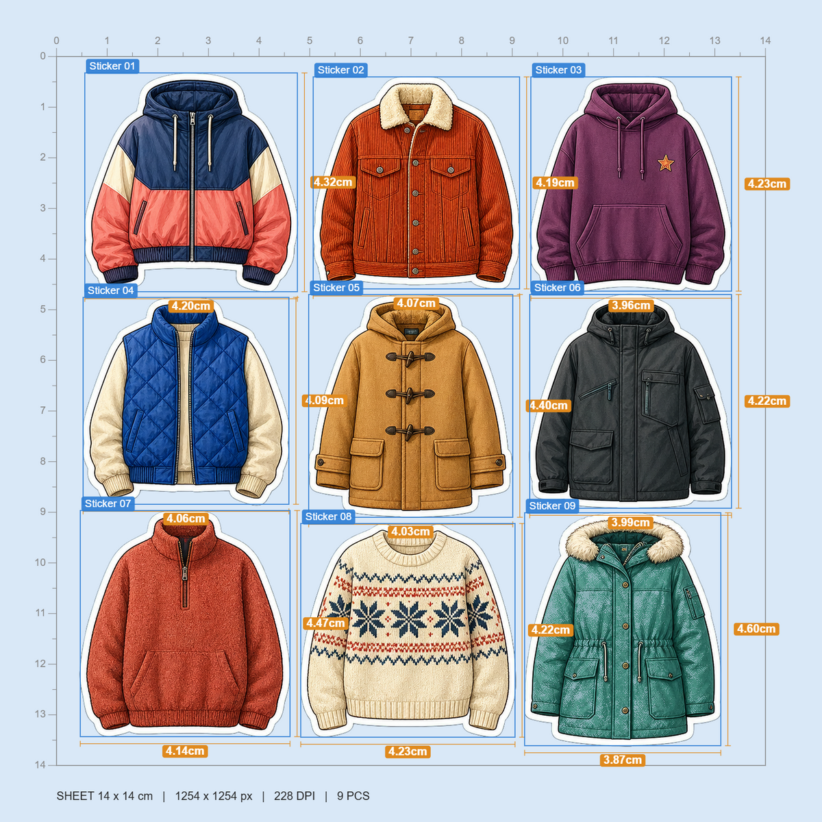 Cozy Outerwear Sticker Pack