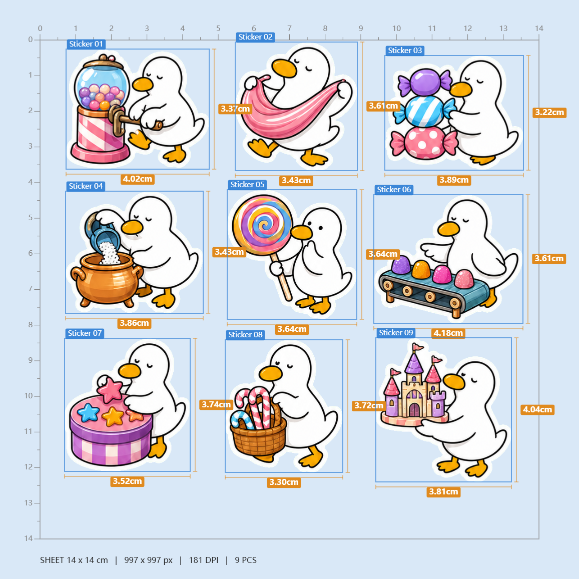 Candy Factory Chaos Sticker Pack
